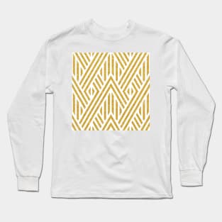 golden geometric pattern Long Sleeve T-Shirt